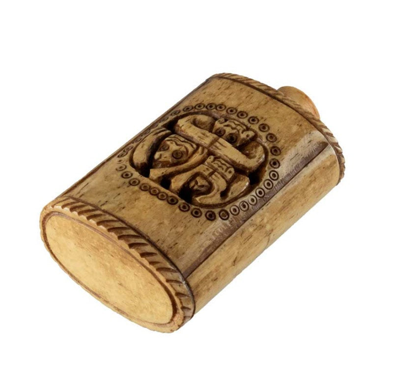 Boîte Tabatière 3 Singes De La Sagesse – Os De Bovin Sculpté