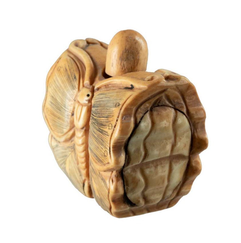 Flacon En Os Sculpté Papillon – Artisanat Chinois