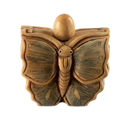 Flacon En Os Sculpté Papillon – Artisanat Chinois