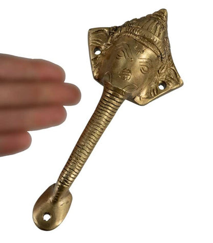 Poignée De Porte Éléphant En Alliage De Cuivre – Artisanat Indien