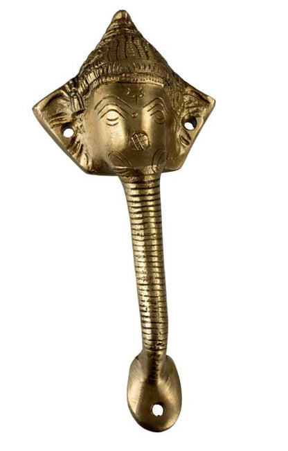 Poignée De Porte Éléphant En Alliage De Cuivre – Artisanat Indien