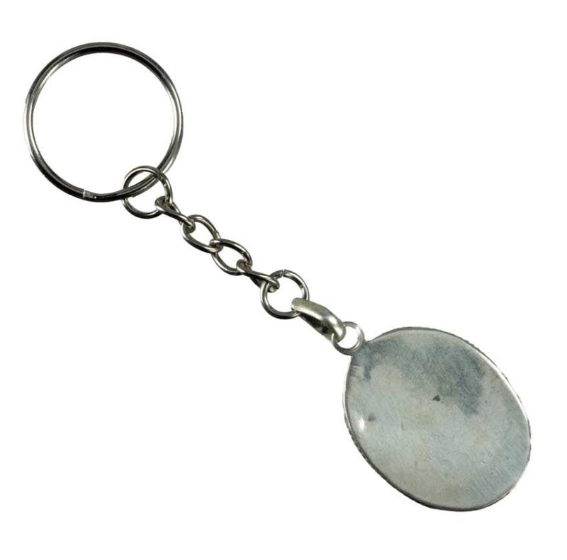 Porte-Clé Om Tibétain et Mantra Om Mani Padme Hum en Métal – Népal