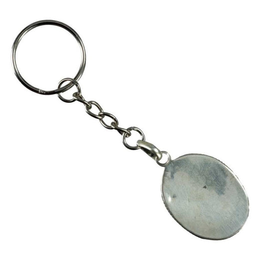 Porte-Clé Om Tibétain et Mantra Om Mani Padme Hum en Métal – Népal