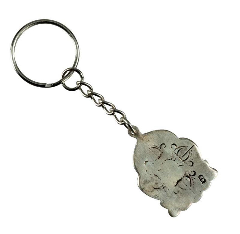 Porte-Clé Om Tibétain et Lotus en Métal – Artisanat Népalais