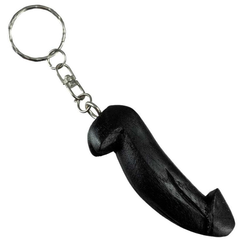 Porte-Clé Zizi Rigolo En Bois – Accessoire Humoristique Thaïlandais
