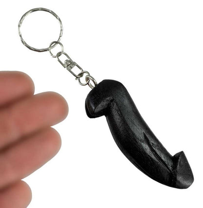 Porte-Clé Zizi Rigolo En Bois – Accessoire Humoristique Thaïlandais