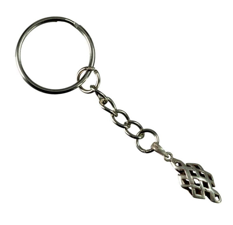 Porte-Clé Nœud Infini Bouddhiste Népalais – Bijou de Sac Spirituel