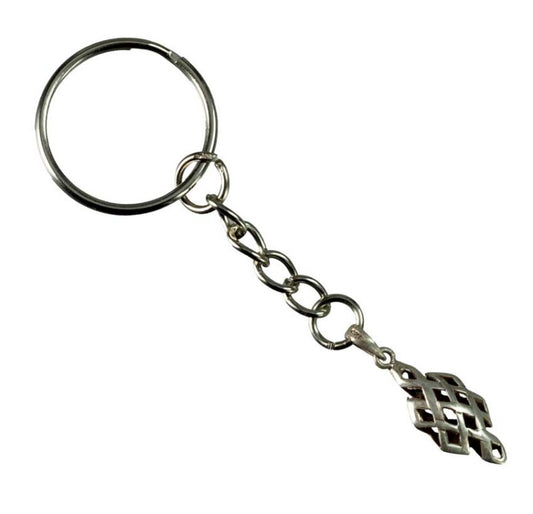 Porte-Clé Nœud Infini Bouddhiste Népalais – Bijou de Sac Spirituel