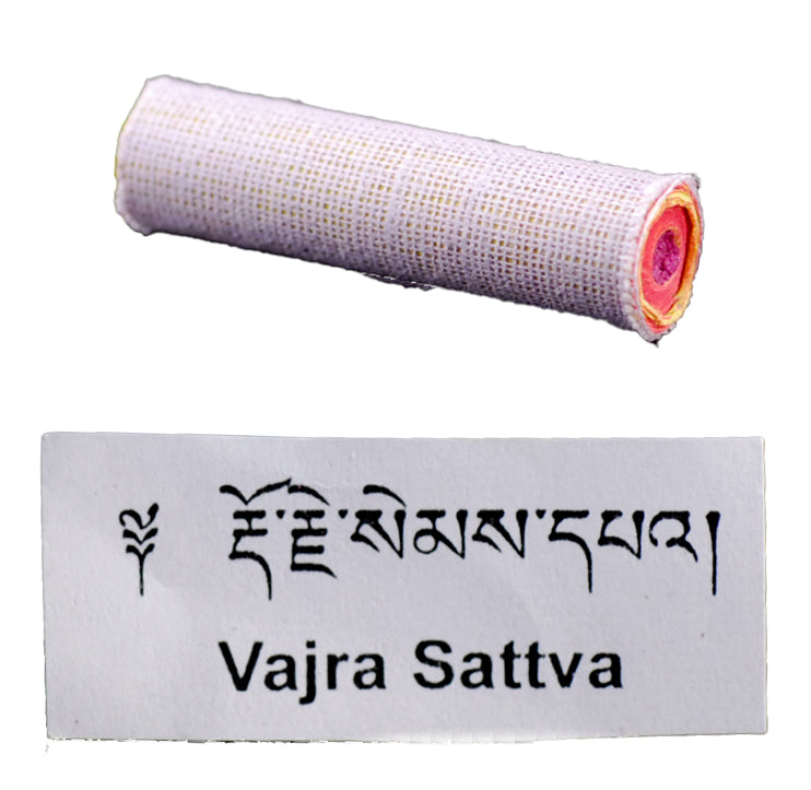 Rouleau de Mantra Tibétain Vajrasattva – Prière Bouddhiste de Purification Spirituelle