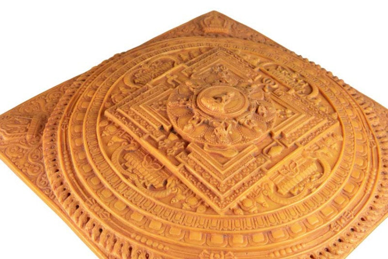 Plaque Murale Mandala Bouddha En Résine – Décoration Spirituelle Du Népal