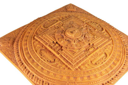 Plaque Murale Mandala Bouddha En Résine – Décoration Spirituelle Du Népal