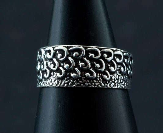Bague de pied Vague en argent 925 – Bijou d’orteil ethnique