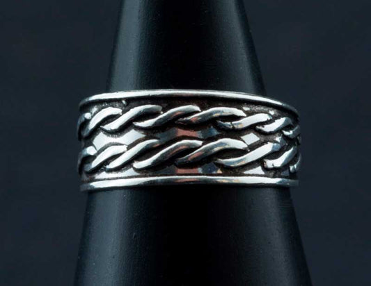 Bague de pied Torsade en argent 925 – Bijou d’orteil ethnique