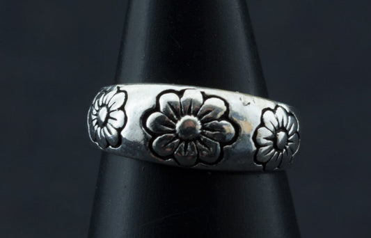 Bague de pied Flora en argent 925 – Bijou d’orteil ethnique