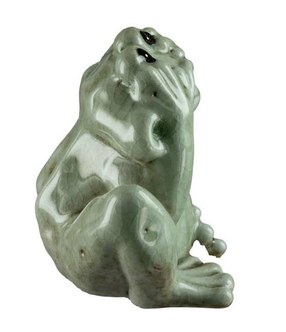 Statuette Grenouille En Céramique – Décoration Artisanale