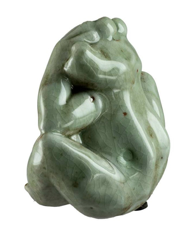 Statuette Grenouille En Céramique – Décoration Artisanale
