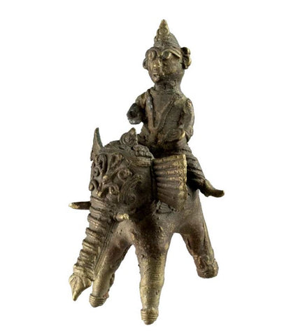 Ancienne Figurine Éléphant En Métal – Art Tribal Bastar Dhokra Inde