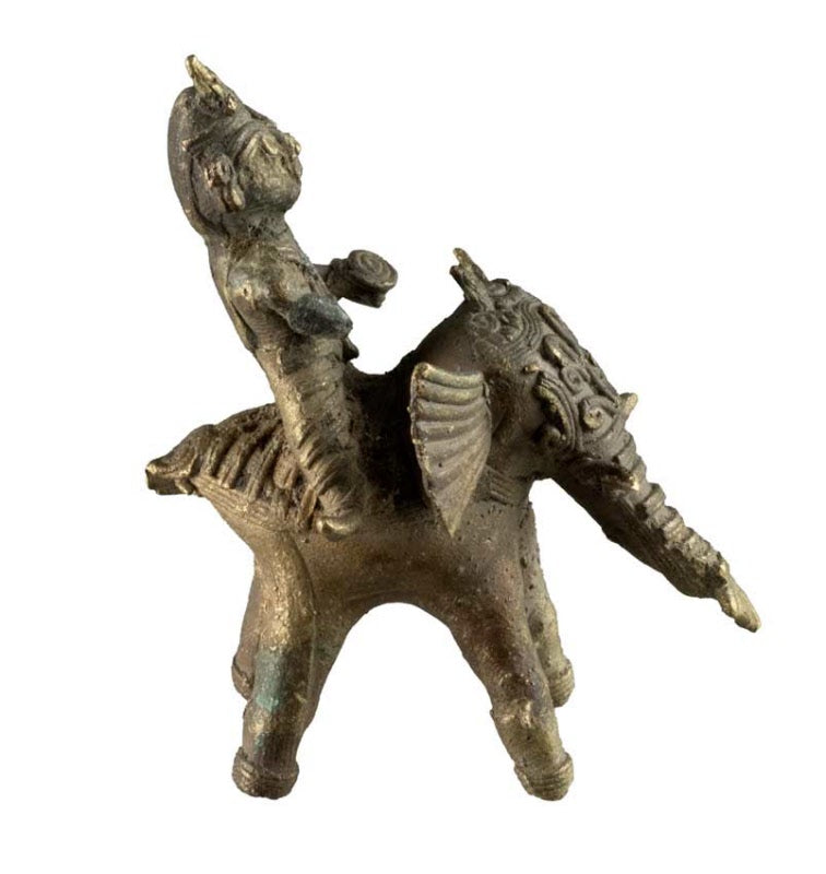 Ancienne Figurine Éléphant En Métal – Art Tribal Bastar Dhokra Inde