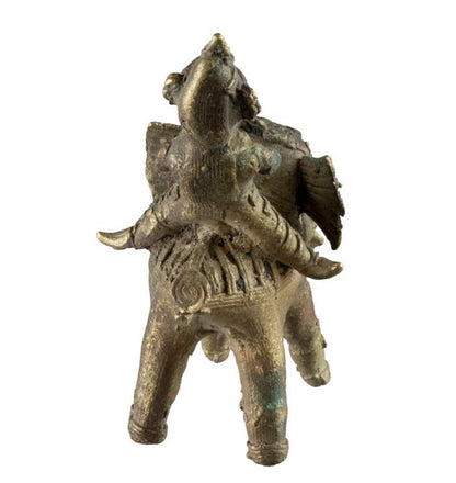 Ancienne Figurine Éléphant En Métal – Art Tribal Bastar Dhokra Inde