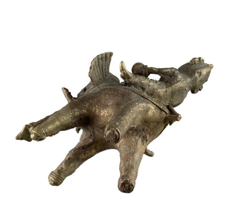 Ancienne Figurine Éléphant En Métal – Art Tribal Bastar Dhokra Inde