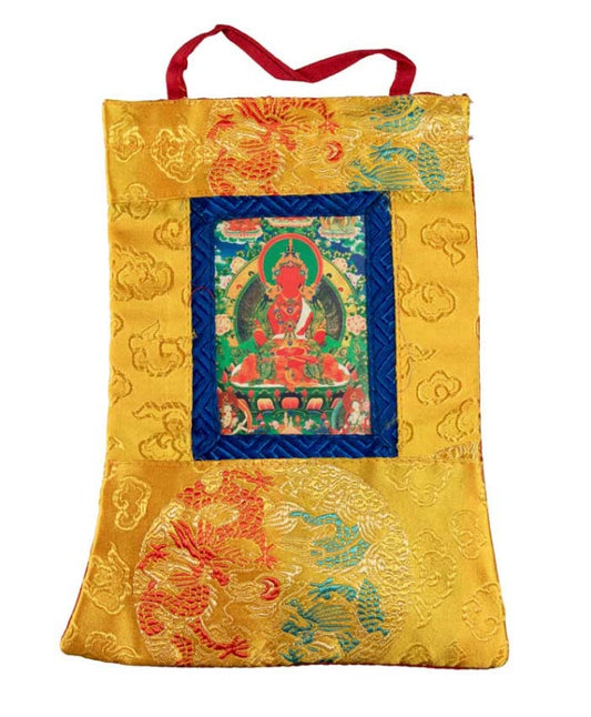 Thangka Miniature Bouddha Amitayus – Art Spirituel Du Népal