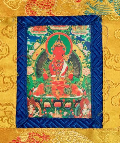 Thangka Miniature Bouddha Amitayus – Art Spirituel Du Népal