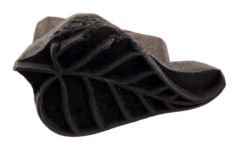 Ancien Grand Tampon À Impression Batik En Bois – Motifs Géométriques, Fleur Et Cachemire