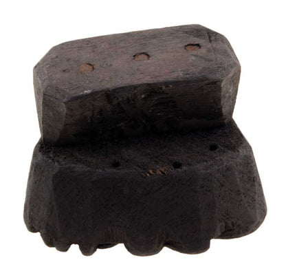 Ancien Grand Tampon À Impression Batik En Bois – Design Géométrique, Fleur Et Cachemire