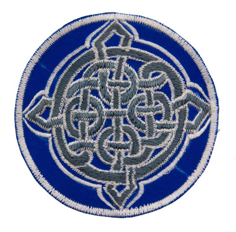 Écusson Brodé Nœud Infini Bouddhisme Tibétain – Artisanat Népalais