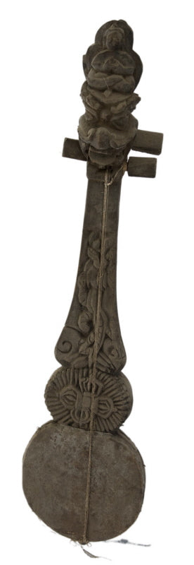 Dranyen Tungna Sgra-Snyan – Luth Traditionnel Tibétain et Népalais Ancien 68 cm
