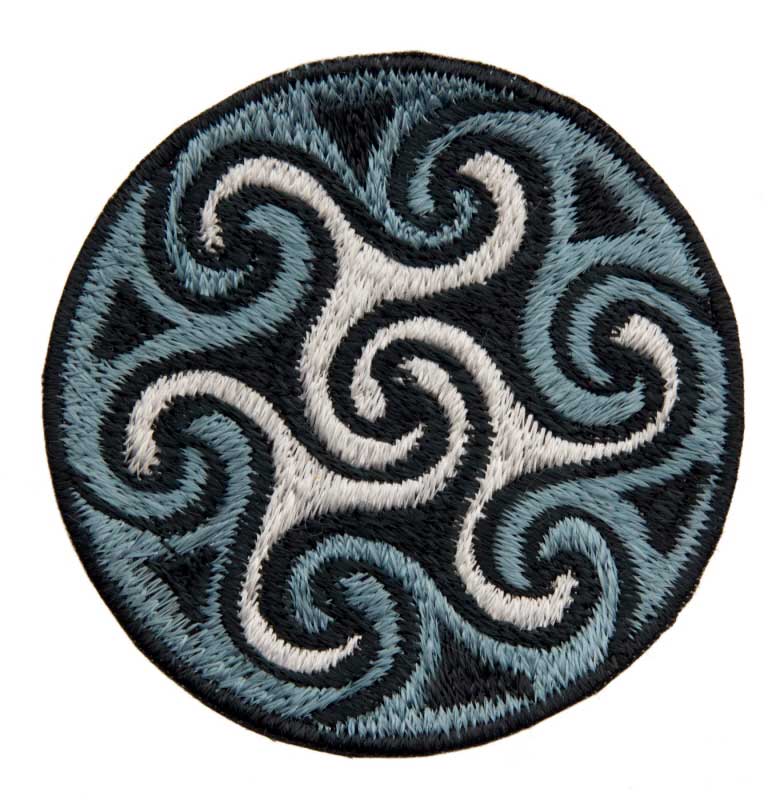 Écusson Brodé Nœud Psychédélique Gris Bouddhiste