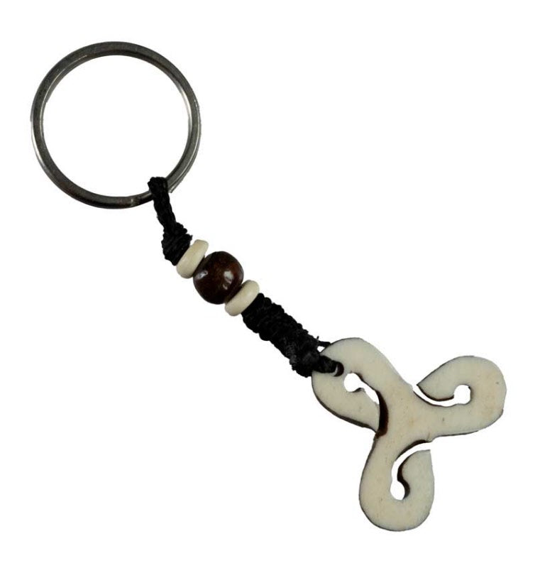 Porte-Clés Triskell Artisanal en Os de Bovin – Artisanat du Népal