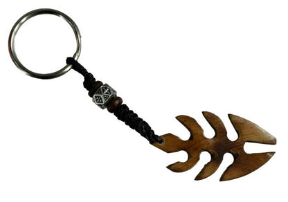 Porte-Clés Symbole Maori Artisanal en Os de Bovin – Artisanat du Népal