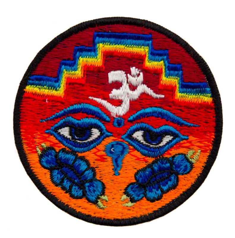 Écusson Brodé Yeux De Bouddha – Artisanat Népalais