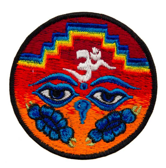 Écusson Brodé Yeux De Bouddha – Artisanat Népalais