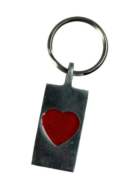 Porte-Clé Cœur Rouge Original – Artisanat Fait Main du Népal