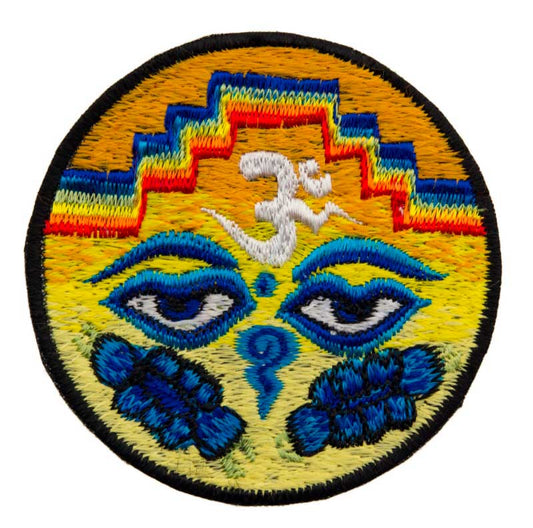 Écusson Brodé Yeux De Bouddha – Artisanat Népalais