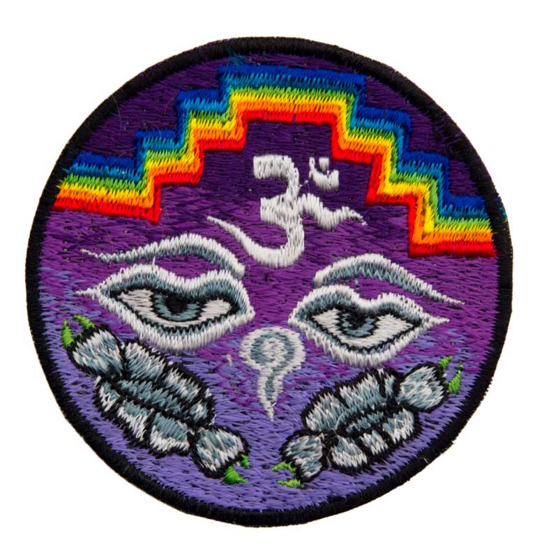 Écusson Brodé Yeux De Bouddha – Artisanat Népalais