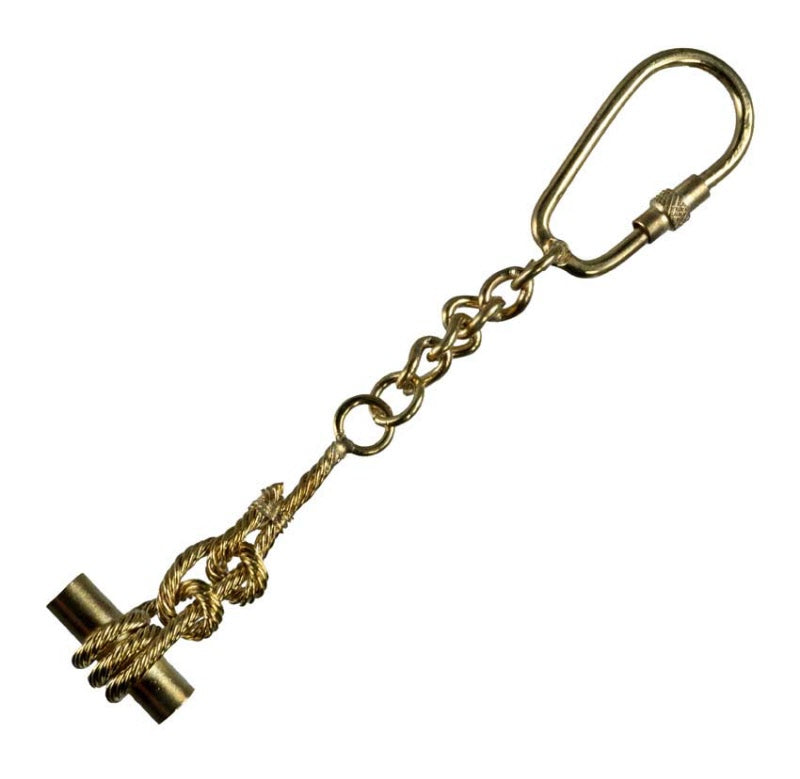 Porte-Clé Nœud Marin en Laiton – Accessoire Marine