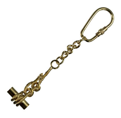 Porte-Clé Nœud Marin en Laiton – Accessoire Marine
