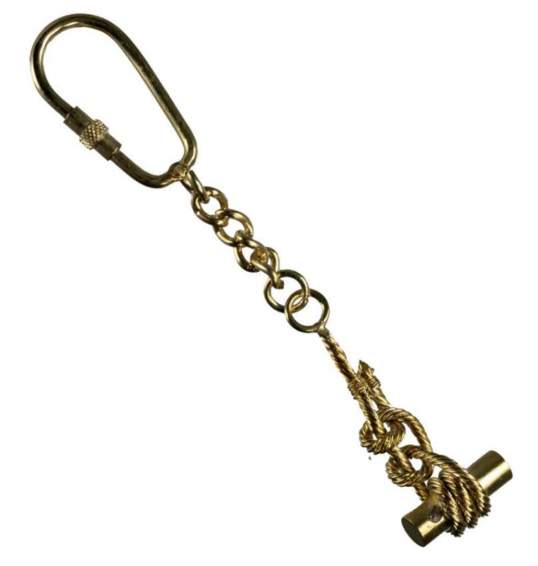 Porte-Clé Nœud Marin en Laiton – Accessoire Marine