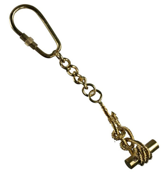 Porte-Clé Nœud Marin en Laiton – Accessoire Marine