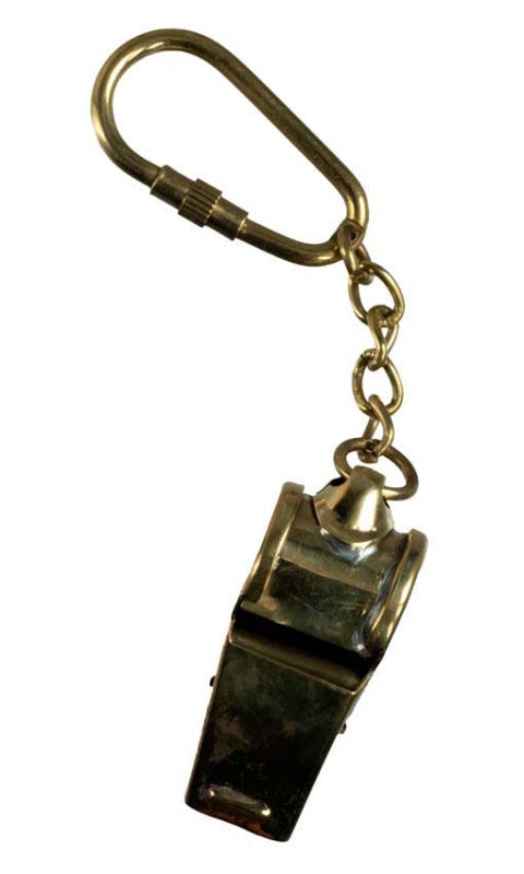 Porte-Clé Sifflet Marin en Laiton – Accessoire Nautique