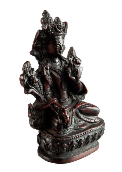 Statuette Bouddhiste Tara Blanche En Résine Bordeaux – Artisanat Du Népal