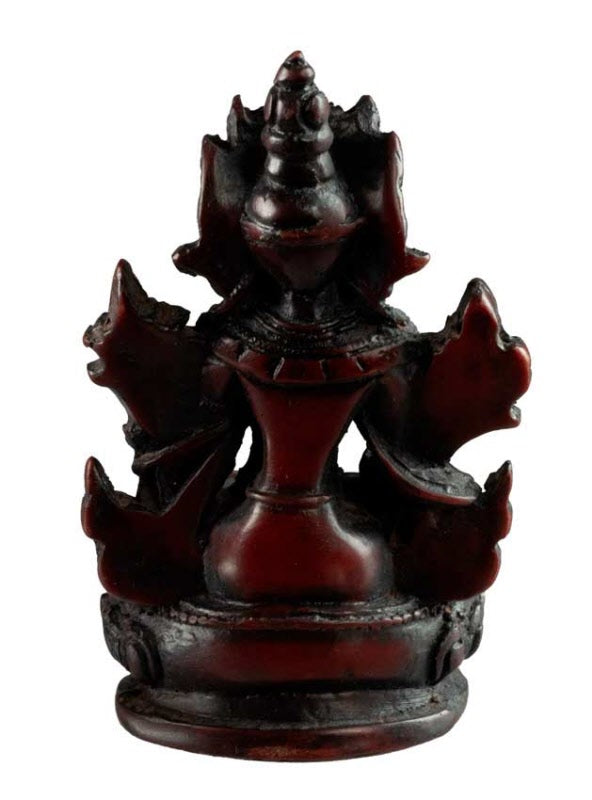 Statuette Bouddhiste Tara Blanche En Résine Bordeaux – Artisanat Du Népal