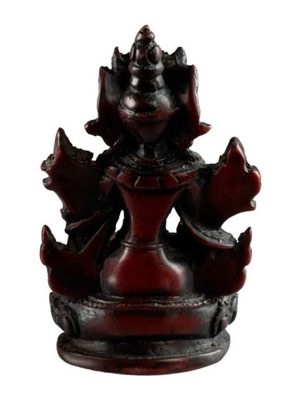 Statuette Bouddhiste Tara Blanche En Résine Bordeaux – Artisanat Du Népal