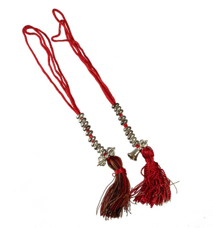 Compteur de prières à Mala tibétain – Accessoire rituel en métal patiné artisanal népalais