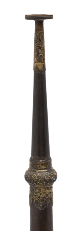 Trompe monastique tibétaine Dungchen en cuivre – Instrument rituel télescopique