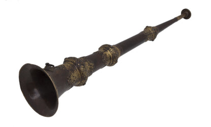 Trompe monastique tibétaine Dungchen en cuivre – Instrument rituel télescopique