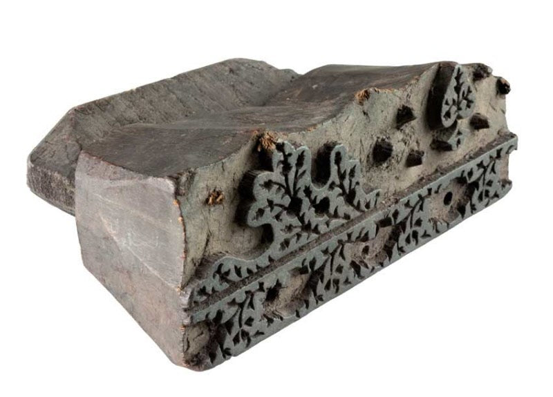 Ancien Tampon Indien En Bois – Block Print Floral